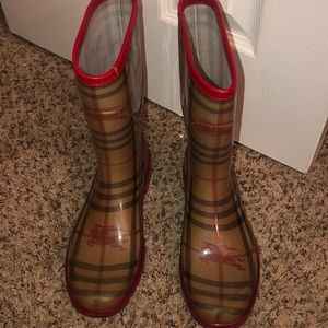Burberry rain boots